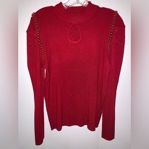 035 Ember Red Sweater